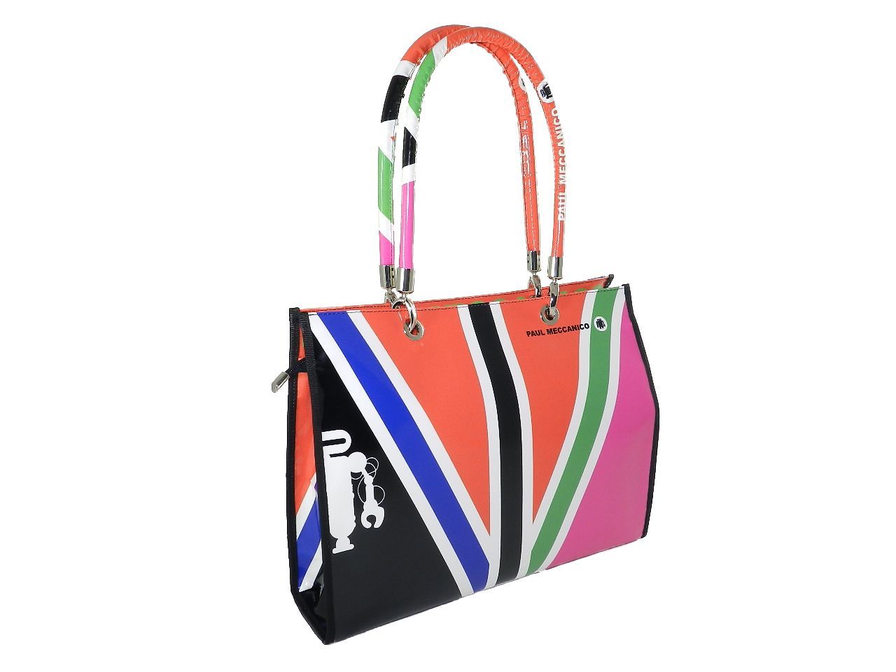 SHOPPER BAG PAUL MECCANICO. MODEL PEPE EVOLUTION MULTICOLOR REVIEWING ENGLAND FLAG. - Unique Pieces Paul Meccanico