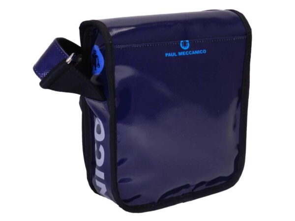 SHOULDER BAG BLUE COLOR. MIPOK MODEL MADE OF LORRY TARPAULIN. - Unique Pieces Paul Meccanico