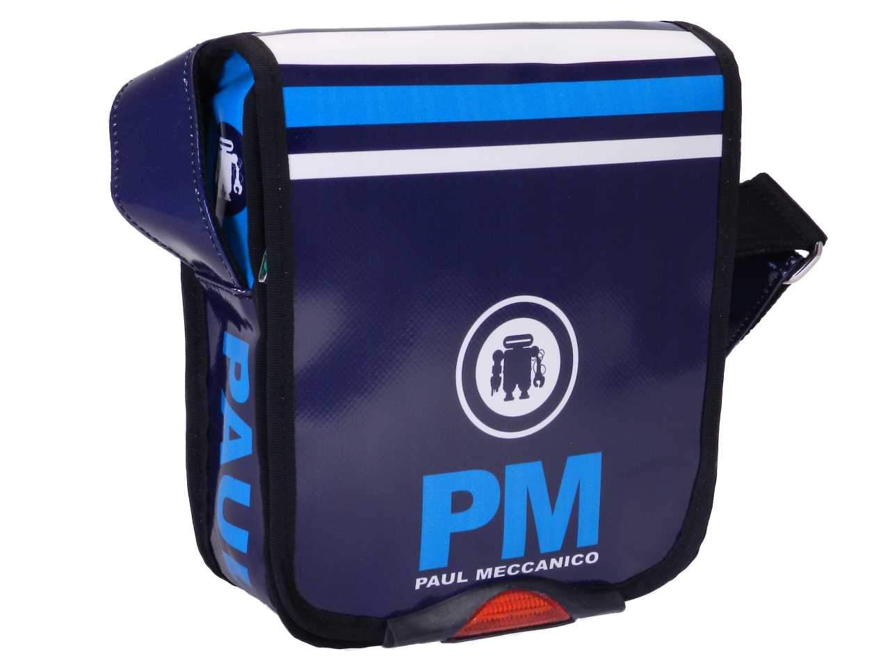 SHOULDER BAG BLUE COLOR. MIPOK MODEL MADE OF LORRY TARPAULIN. - Unique Pieces Paul Meccanico