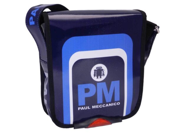 SHOULDER BAG BLUE COLOR. MIPOK MODEL MADE OF LORRY TARPAULIN. - Unique Pieces Paul Meccanico