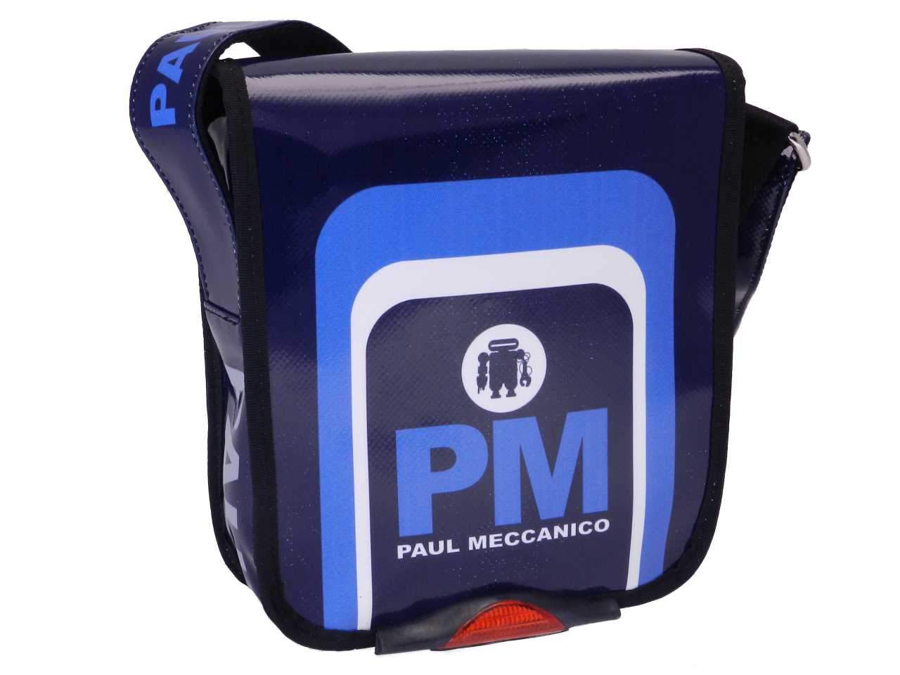 SHOULDER BAG BLUE COLOR. MIPOK MODEL MADE OF LORRY TARPAULIN. - Unique Pieces Paul Meccanico