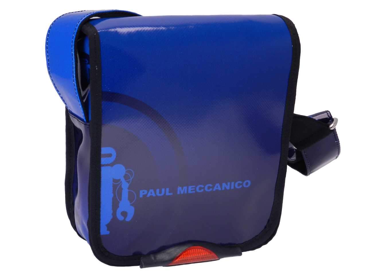 SHOULDER BAG BLUE COLOR SHADED EFFECT. MIPOK MODEL MADE OF LORRY TARPAULIN. - Unique Pieces Paul Meccanico
