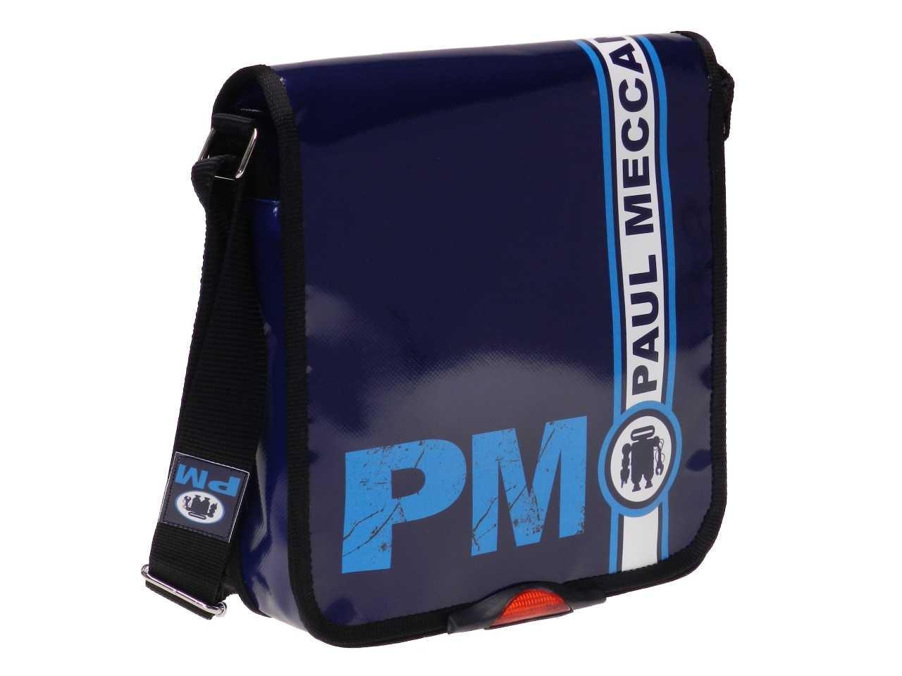 SHOULDER BAG BLUE COLOUR. YOYO MODEL MADE OF LORRY TARPAULIN. - Paul Meccanico