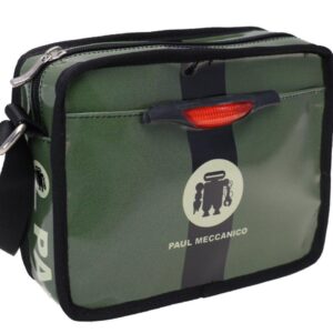 SHOULDER BAG DARK GREEN COLOUR. FRIK MODEL MADE OF LORRY TARPAULIN. - Limited Edition Paul Meccanico