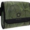 SHOULDER BAG DARK GREEN COLOUR WITH LEAVES FANTASY. MODEL BREAK MADE OF SOFT CRUELTY FREE LEATHER. - Unique Pieces Paul Meccanico