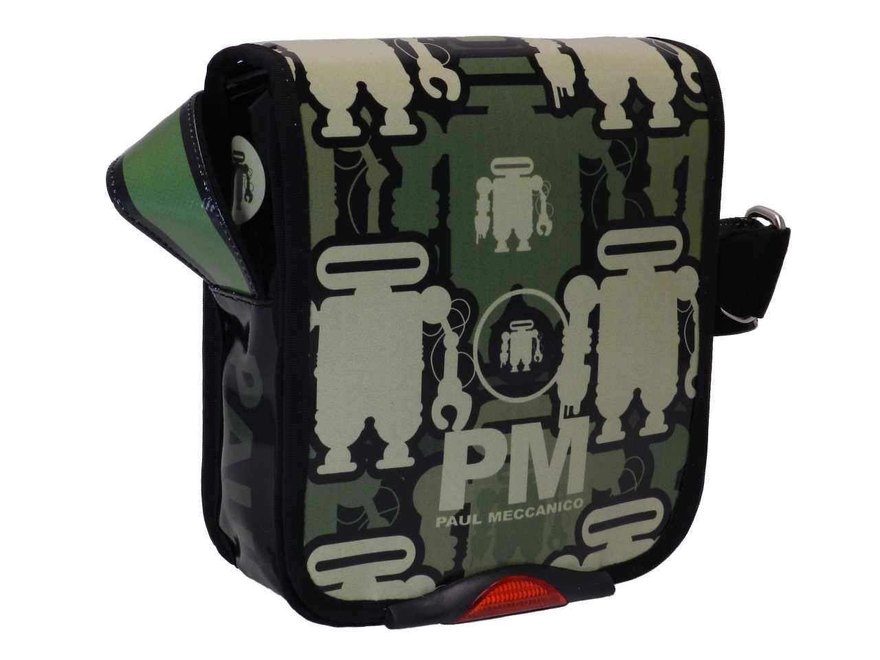 SHOULDER BAG MIMETIC FANTASY. MIPOK MODEL MADE OF LORRY TARPAULIN. - Unique Pieces Paul Meccanico