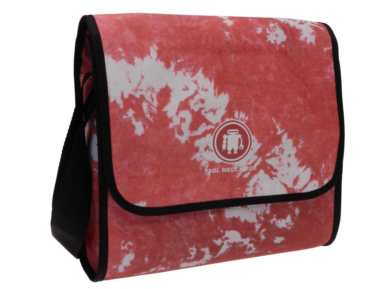 CROSSBODY BAG OFF WHITE AND SALMON TIE DYE FANTASY. MODEL BREAK MADE OF SOFT CRUELTY FREE LEATHER. - Unique Pieces Paul Meccanico