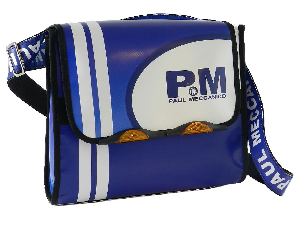 SHOULDER BAG PAUL MECCANICO. MODEL BREAK ELECTRIC BLUE COLOUR. - Unique Pieces Paul Meccanico