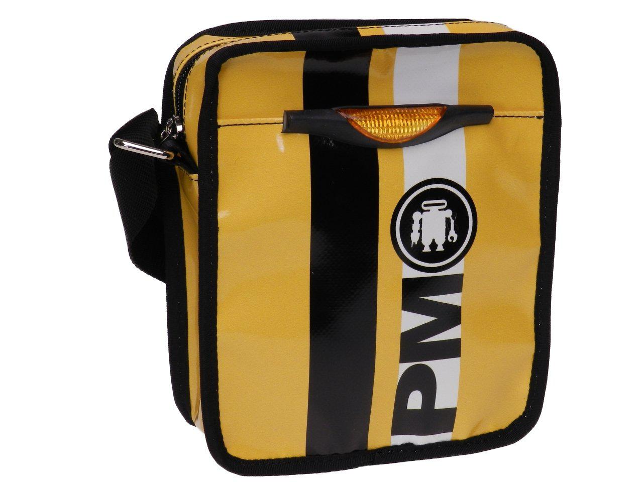 SHOULDER BAG YELLOW COLOUR. STRATOS MODEL MADE OF LORRY TARPAULIN. - Limited Edition Paul Meccanico