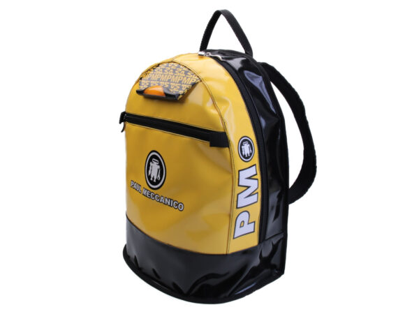 YELLOW BACKPACK PAUL MECCANICO. MODEL SUPER MADE OF LORRY TARPAULIN. - Limited Edition Paul Meccanico