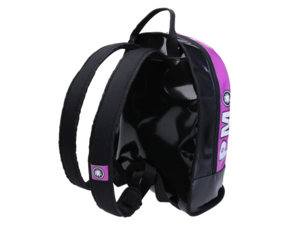 FUCSIA AND BLACK BACKPACK PAUL MECCANICO. MODEL SUPER MADE OF LORRY TARPAULIN. - Limited Edition Paul Meccanico