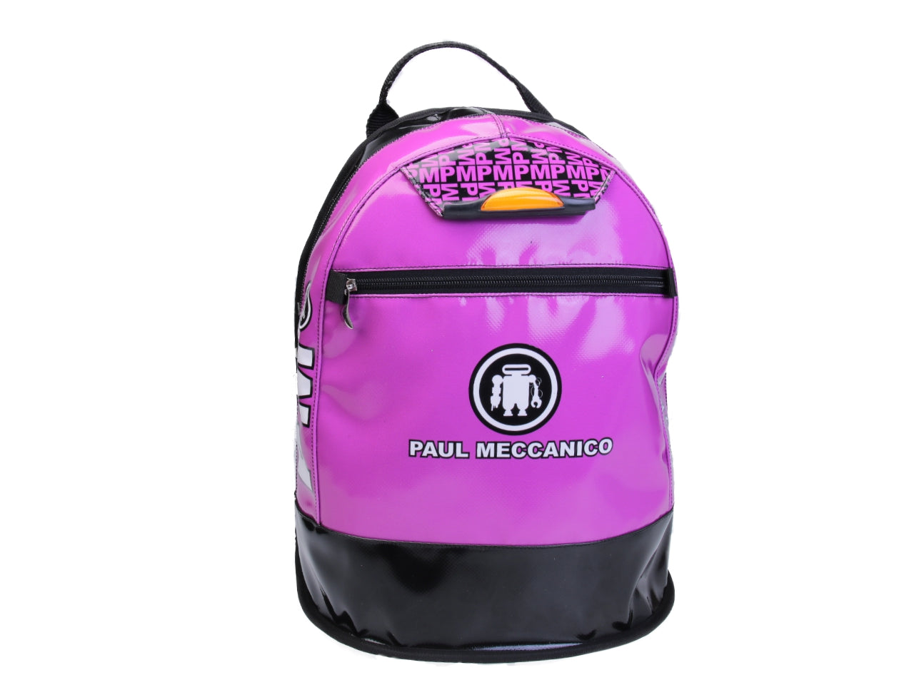 FUCSIA AND BLACK BACKPACK PAUL MECCANICO. MODEL SUPER MADE OF LORRY TARPAULIN. - Limited Edition Paul Meccanico