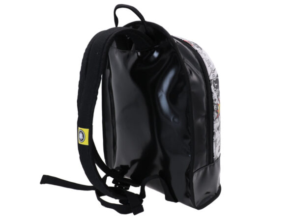 BLACK BACKPACK PAUL MECCANICO CARTOON STYLE. MODEL SUPER MADE OF LORRY TARPAULIN. - Limited Edition Paul Meccanico