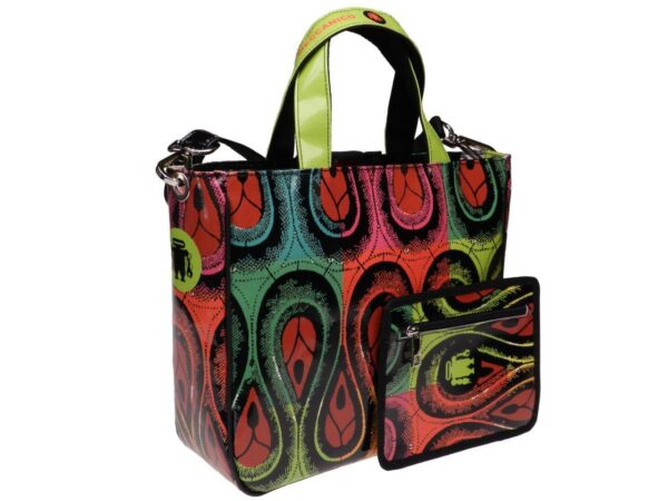 TOTE BAG AFRO FANTASY. GLAM MODEL MADE OF LORRY TARPAULIN. - Unique Pieces Paul Meccanico