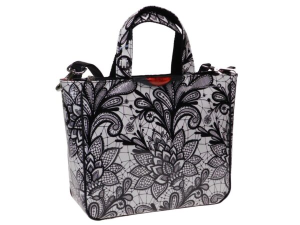 TOTE BAG BLACK & WHITE. GLAM MODEL MADE OF LORRY TARPAULIN. - Unique Pieces Paul Meccanico