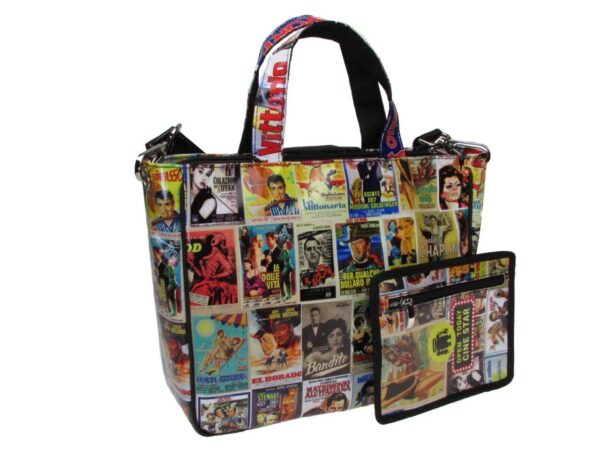TOTE BAG "CINESTORY". GLAM MODEL MADE OF LORRY TARPAULIN. - Unique Pieces Paul Meccanico