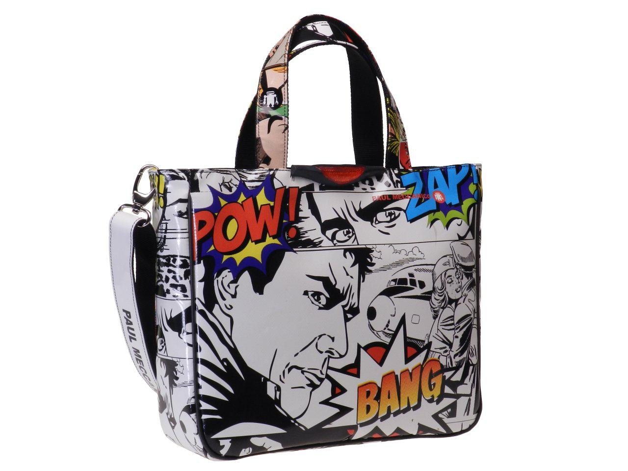 TOTE BAG COMIC STYLE. GLAM MODEL MADE OF LORRY TARPAULIN. - Unique Pieces Paul Meccanico
