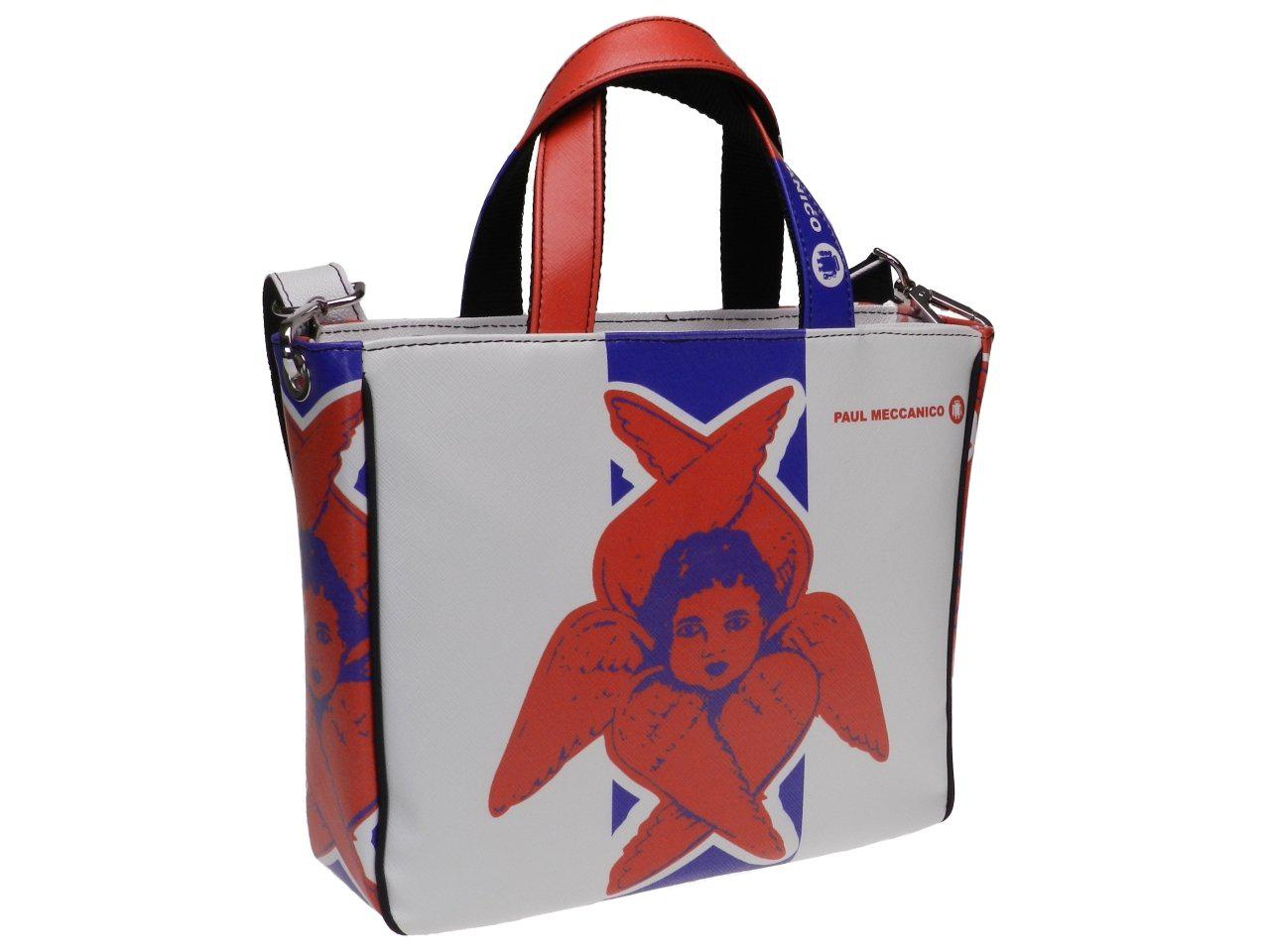TOTE BAG DEDICATED TO SARNANO WITH "ANGELO DEL SERAFINO". GLAM MODEL MADE OF SOFT SYNTETHIC LEATHER. - Unique Pieces Paul Meccanico
