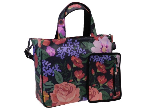 TOTE BAG FLORAL FANTASY. GLAM MODEL MADE OF CRUELTY FREE LEATHER. - Unique Pieces Paul Meccanico