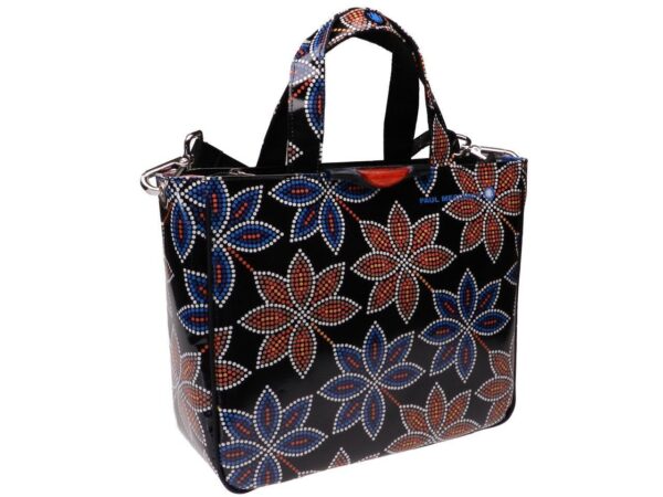 TOTE BAG FLORAL FANTASY. GLAM MODEL MADE OF LORRY TARPAULIN. - Unique Pieces Paul Meccanico