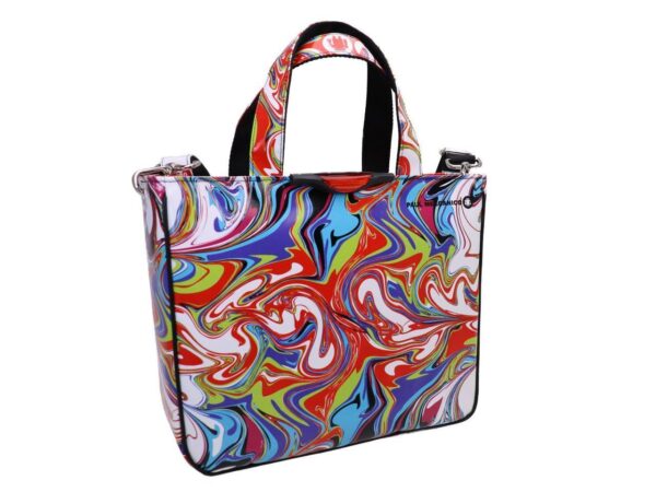 TOTE BAG MULTICOLOR ABSTRACT PRINT. MODEL GLAME MADE OF LORRY TARPAULIN. - Unique Pieces Paul Meccanico