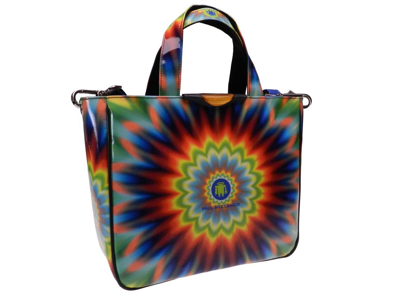 TOTE BAG MULTICOLOR TIE DYE FANTASY. GLAM MODEL MADE OF LORRY TARPAULIN. - Unique Pieces Paul Meccanico