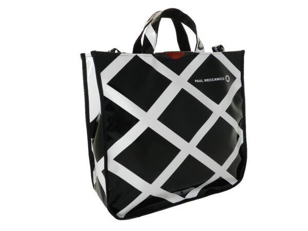 TOTE BAG PAUL MECCANICO. MODEL AIRSTONE BLACK AND WHITE FANTASY. - Unique Pieces Paul Meccanico