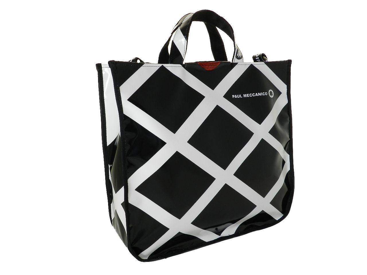 TOTE BAG PAUL MECCANICO. MODEL AIRSTONE BLACK AND WHITE FANTASY. - Unique Pieces Paul Meccanico