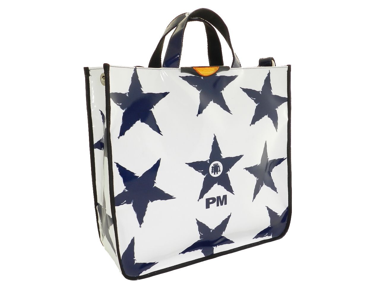 TOTE BAG PAUL MECCANICO. MODEL AIRSTONE BLUE AND WHITE COLOURS WITH STARRY FANTASY. - Unique Pieces Paul Meccanico