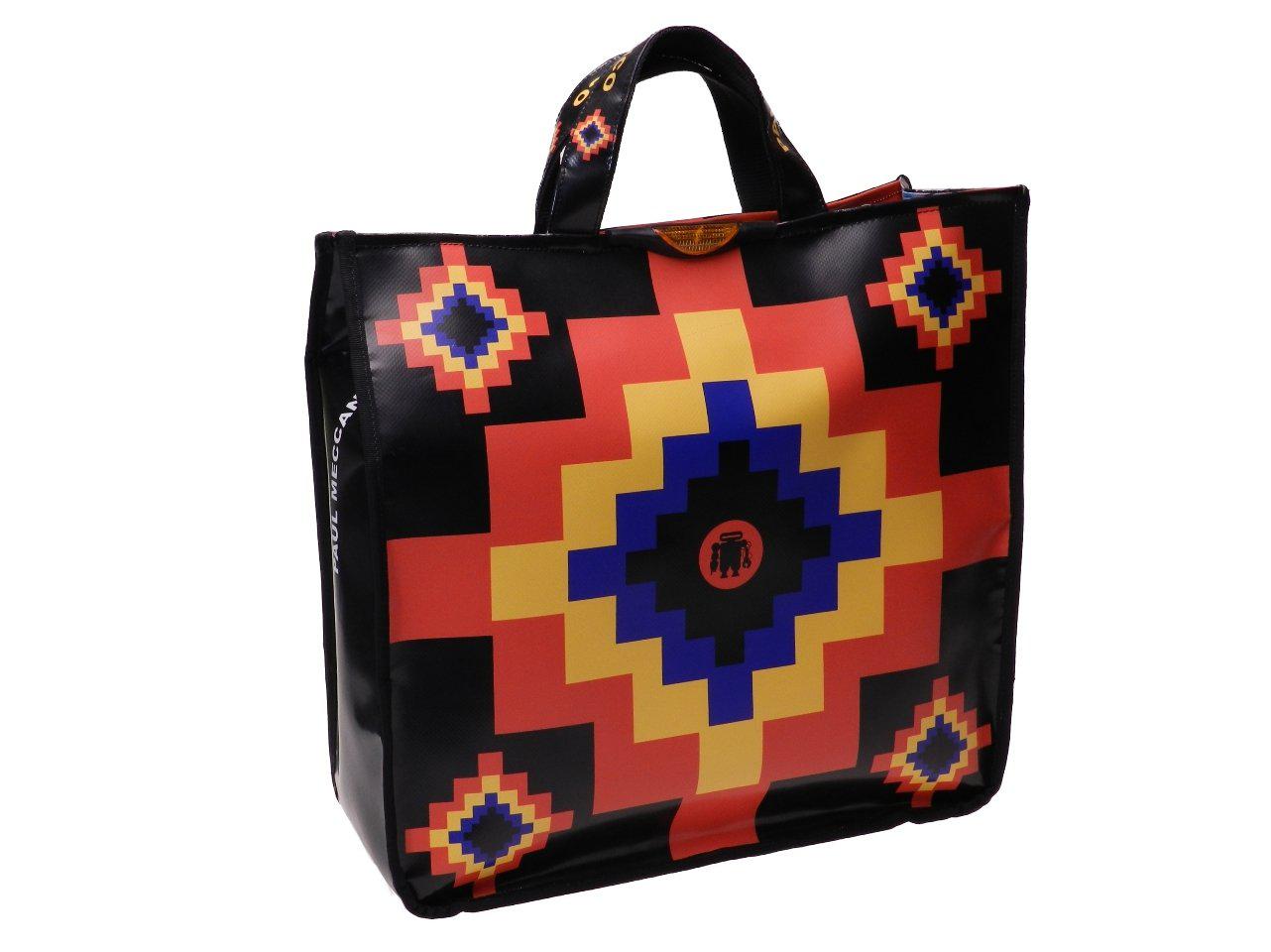 TOTE BAG PAUL MECCANICO. MODEL AIRSTONE COLOUR BLACK FANTASY PIXEL. - Unique Pieces Paul Meccanico