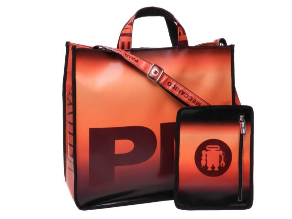 TOTE BAG PAUL MECCANICO. MODEL AIRSTONE COLOUR ORANGE FANTASY TRIBAL. - Unique Pieces Paul Meccanico