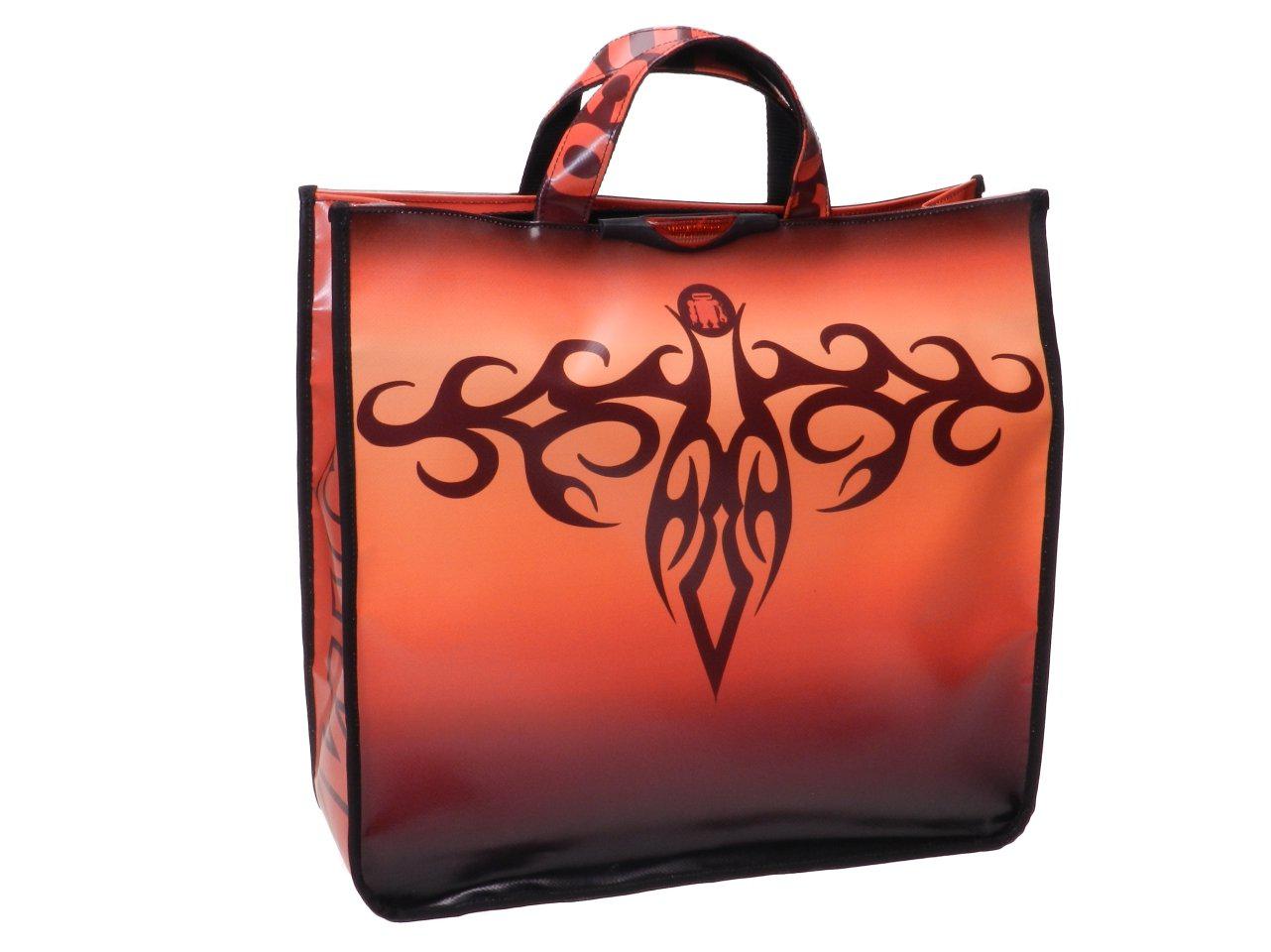 TOTE BAG PAUL MECCANICO. MODEL AIRSTONE COLOUR ORANGE FANTASY TRIBAL. - Unique Pieces Paul Meccanico