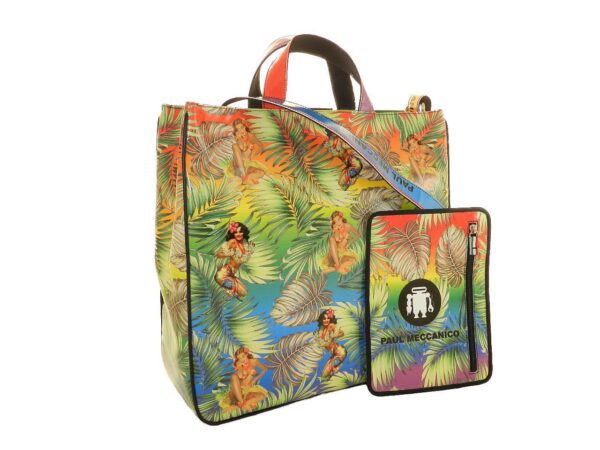TOTE BAG HAWAII FANTASY. MODEL AIRSTONE MADE OF LORRY TARPAULIN. - Unique Pieces Paul Meccanico