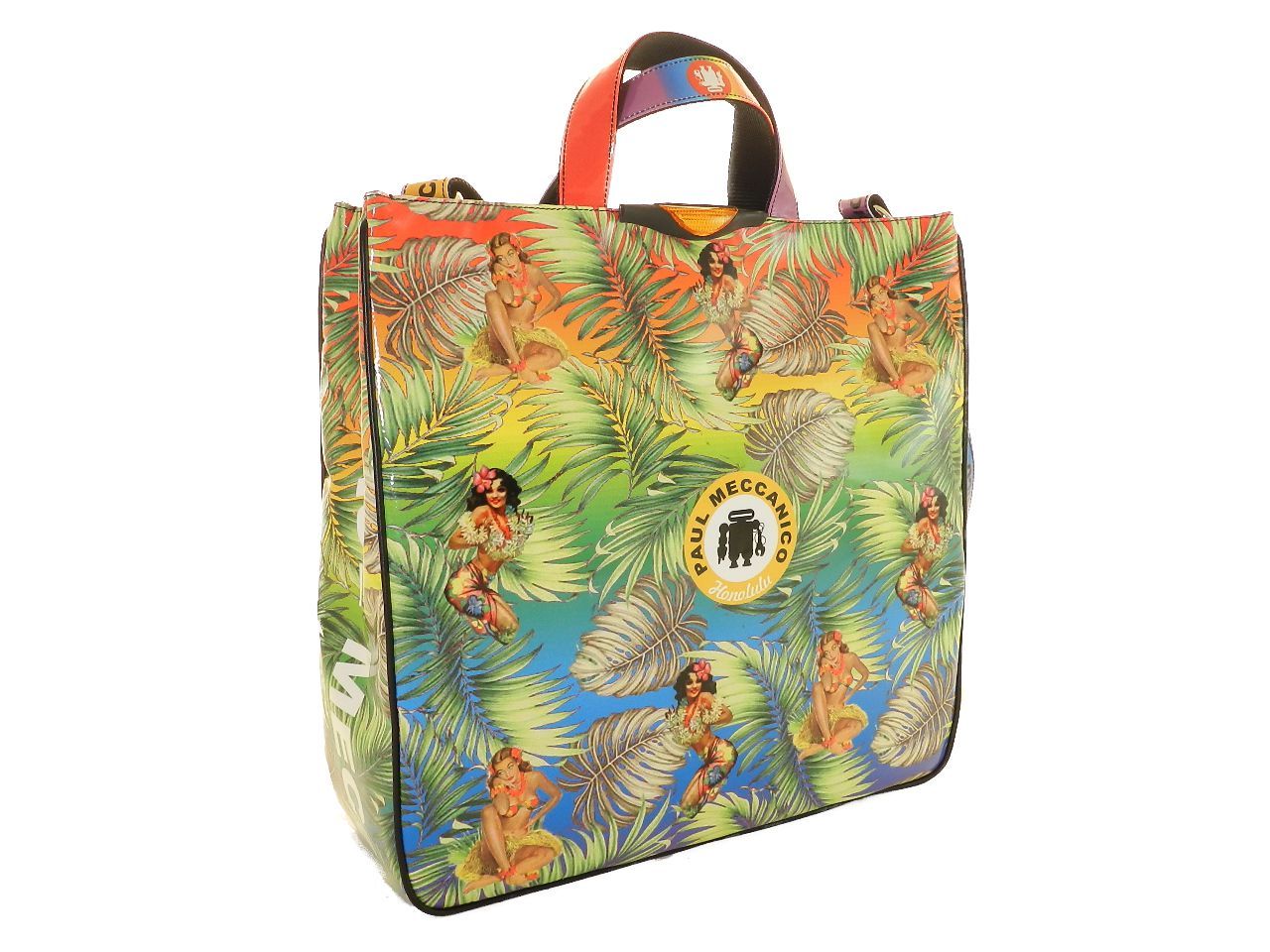 TOTE BAG HAWAII FANTASY. MODEL AIRSTONE MADE OF LORRY TARPAULIN. - Unique Pieces Paul Meccanico