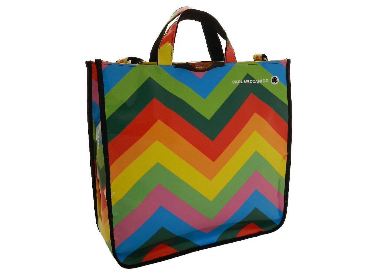 TOTE BAG PAUL MECCANICO. MODEL AIRSTONE MULTICOLOR GEOMETRIC FANTASY. - Unique Pieces Paul Meccanico