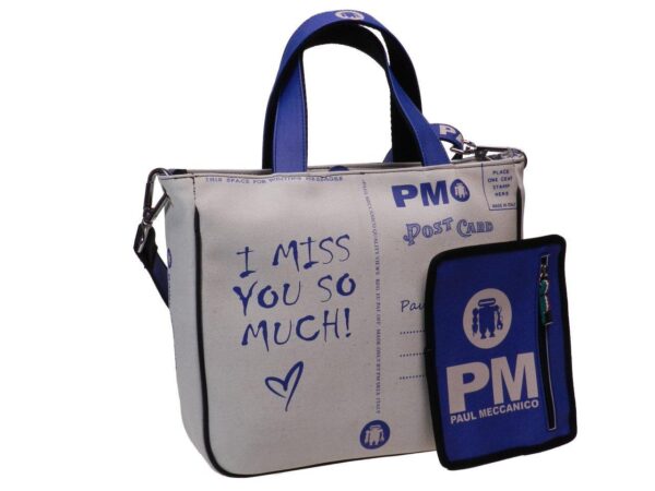 TOTE BAG VINTAGE STYLE. GLAM MODEL MADE OF CRUELTY FREE LEATHER. - Unique Pieces Paul Meccanico