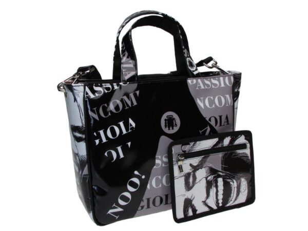 TOTE BAG WITH PRINT "THE SUFFERING" OF THE ARTIST PAUL ALBERT DARI. GLAM MODEL MADE OF LORRY TARPAULIN. FREE BOOK "LA PITTURA E' DONNA" - Unique Pieces Paul Meccanico