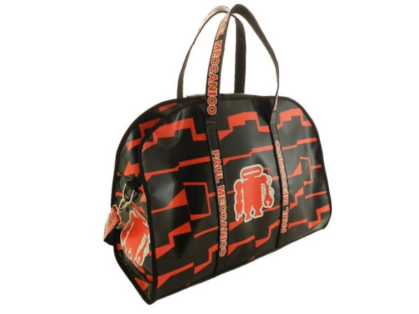 TRAVEL BAG OR SPORTS BAG PAUL MECCANICO. MODEL RAID COLOURS BLACK AND RED. - Unique Pieces Paul Meccanico