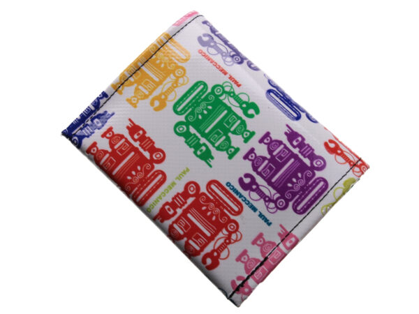 WHITE WOMEN'S WALLET WITH PAUL MECCANICO LOGOS. MODEL TREK MADE OF LORRY TARPAULIN. - Limited Edition Paul Meccanico