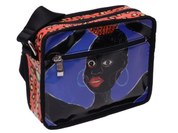 UNISEX SHOULDER BAG WITH PRINT "AFRICAN GIRL" OF THE ARTIST PAUL ALBERT DARI. FRIK MODEL MADE OF LORRY TARPAULIN. - Limited Edition Paul Meccanico