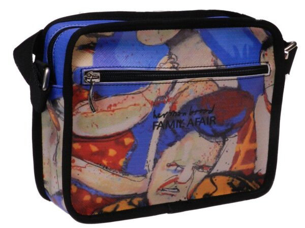 SMALL CROSSBODY BAG WITH HERMAN BROOD PRINT. MODEL FRIK MADE OF FAUX LEATHER. - Limited Edition Paul Meccanico