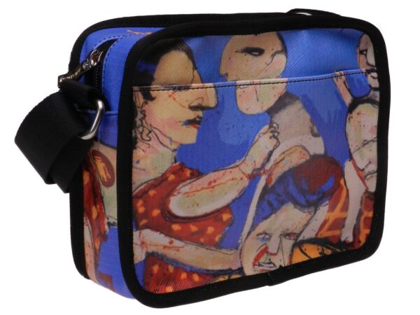 SMALL CROSSBODY BAG WITH HERMAN BROOD PRINT. MODEL FRIK MADE OF FAUX LEATHER. - Limited Edition Paul Meccanico