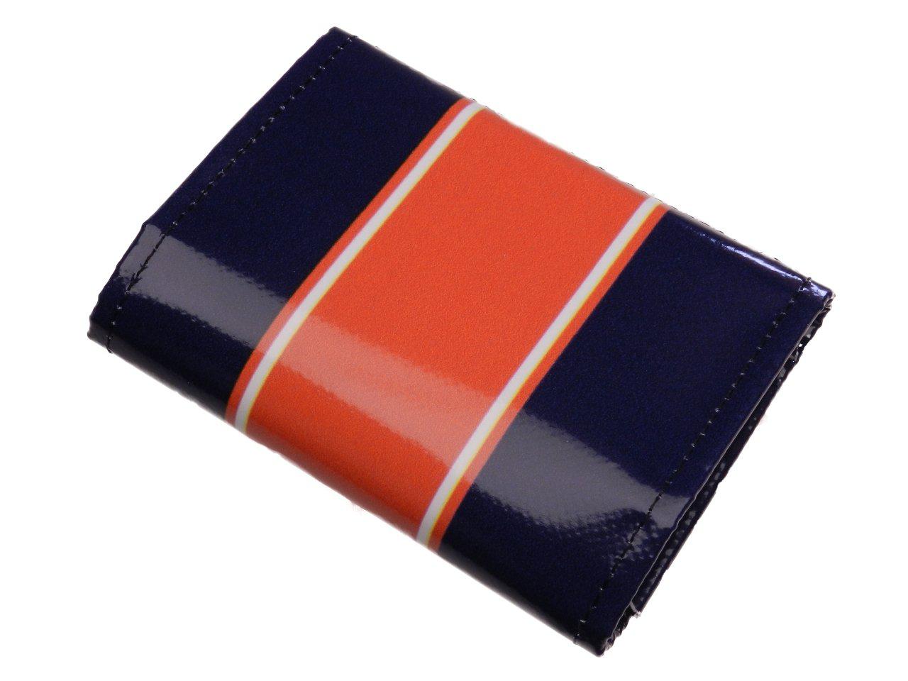 UNISEX WALLET BLUE AND ORANGE COLOURS. MODEL TREK MADE OF LORRY TARPAULIN. - Paul Meccanico