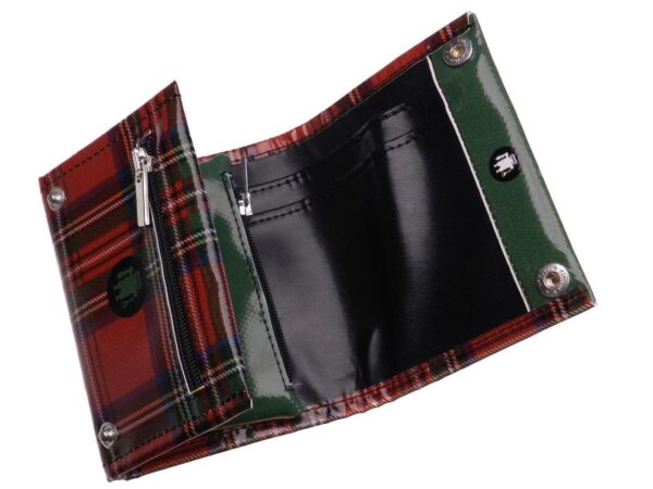 UNISEX WALLET DARK RED COLOUR SCOTTISH FANTASY. MODEL TREK MADE OF LORRY TARPAULIN. - Limited Edition Paul Meccanico