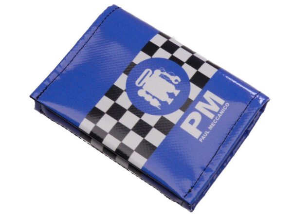 UNISEX WALLET LIGHT BLUE COLOUR. MODEL TREK MADE OF LORRY TARPAULIN. - Limited Edition Paul Meccanico