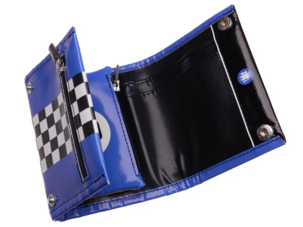 UNISEX WALLET LIGHT BLUE COLOUR. MODEL TREK MADE OF LORRY TARPAULIN. - Limited Edition Paul Meccanico