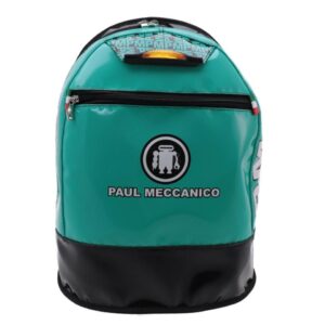 SEA GREEN AND BLACK BACKPACK PAUL MECCANICO. MODEL SUPER MADE OF LORRY TARPAULIN. - Limited Edition Paul Meccanico