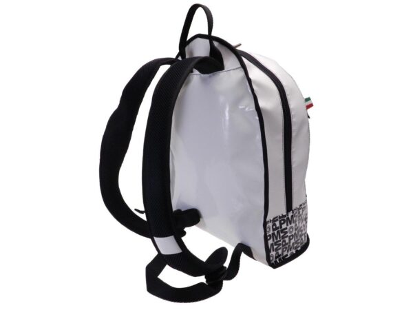 WHITE BACKPACK PAUL MECCANICO. SUPER MODEL MADE OF LORRY TARPAULIN. - Limited Edition Paul Meccanico