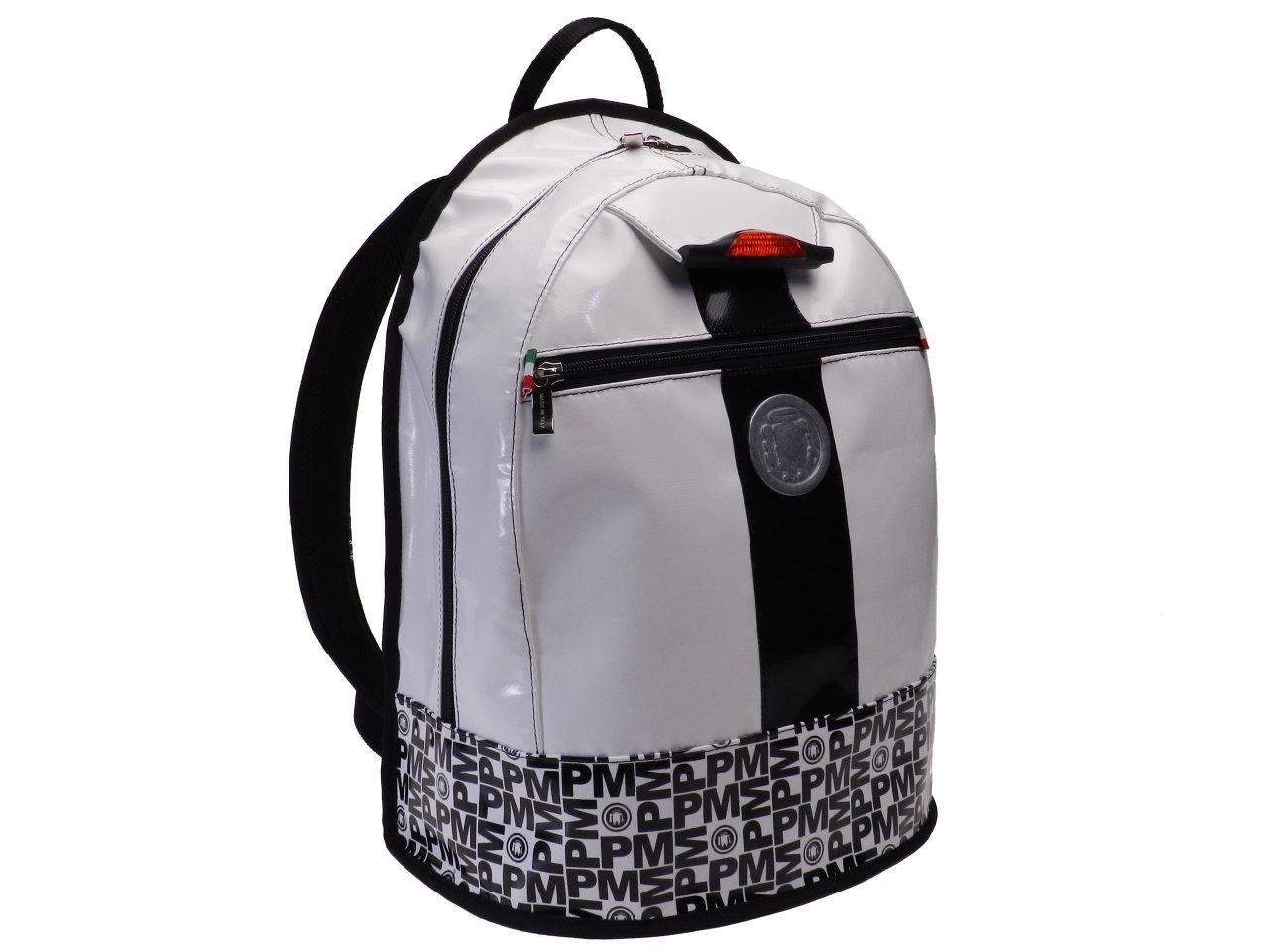 WHITE BACKPACK PAUL MECCANICO. SUPER MODEL MADE OF LORRY TARPAULIN. - Limited Edition Paul Meccanico