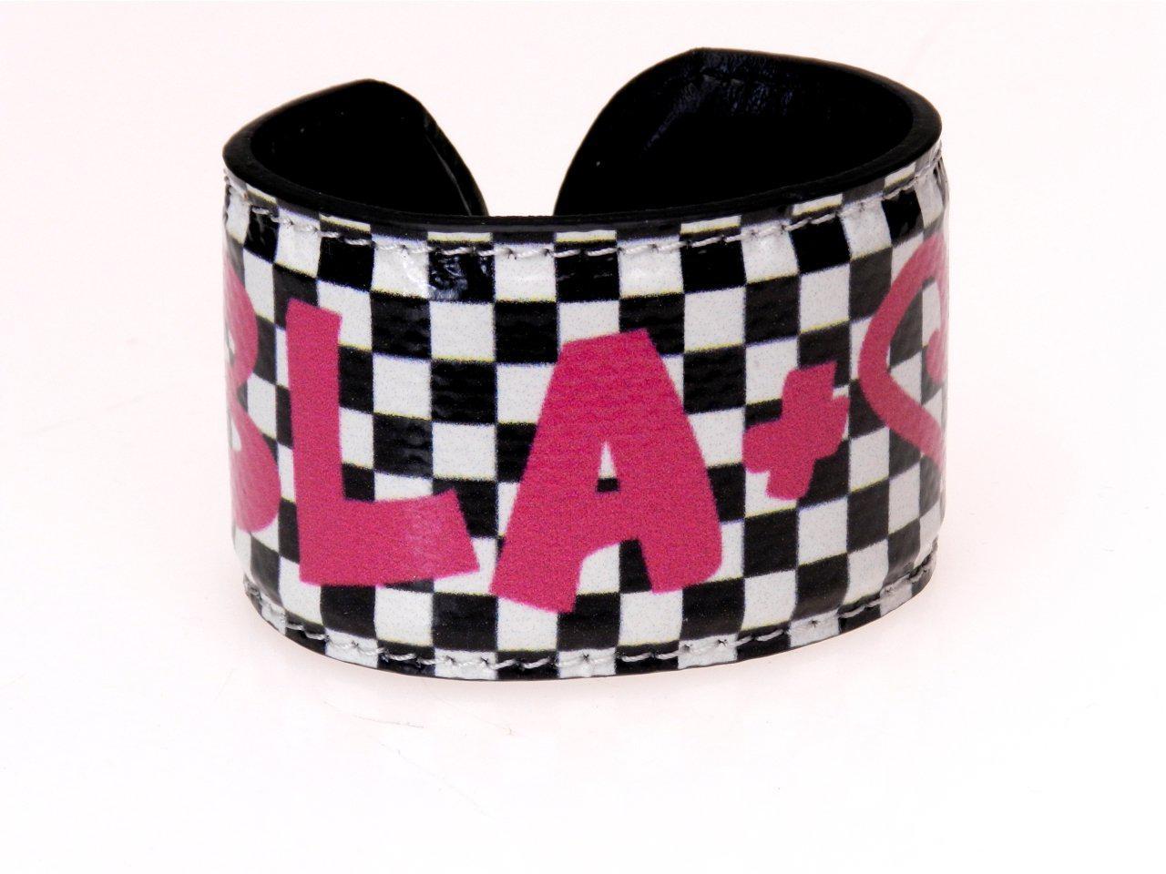 WOMAN BRACELET BLACK AND WHITE COLOURS CHESS FANTASY "BLA + LOVE". - Limited Edition Paul Meccanico